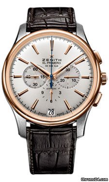 Zenith El Primero Captain Chronograph Stainless Steel and Rose Gold
