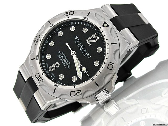 Bulgari Herren "DIAGONO PROFESSIONAL" Edelstahl Automatik