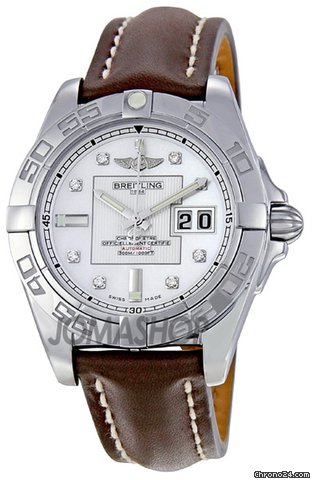 Breitling Galactic 41 Mother of Pearl Dial Automatic Mens Watch A49350L2-A7022BRLD