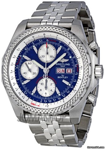 Breitling Bentley GT Blue Dial Chronograph Automatic Mens Watch A1336313-C649SS