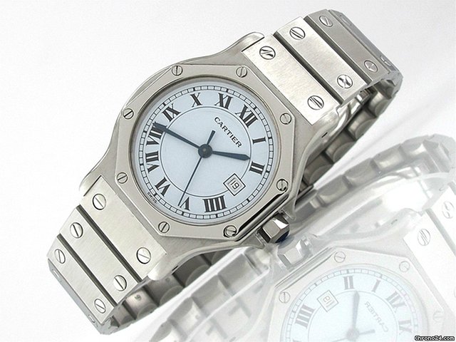 Cartier Damen "SANTOS" Edelstahl Automatik