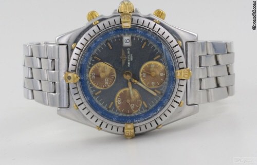 Breitling Chronomat Stahl / Gold mit Pilotband in Stahl