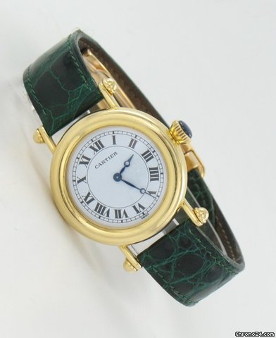 Cartier 18k Gelbgold Damenuhr