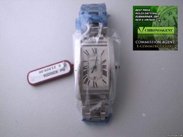 replica Cartier Tank Americaine Grand Taille Oro Bianco 18 Kt Nuovo Braccialato WATCHES 1