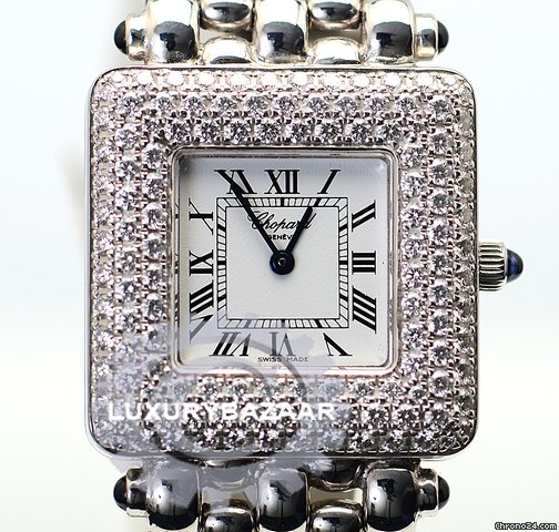 Chopard Classic Square Ladies 18K White Gold Diamonds