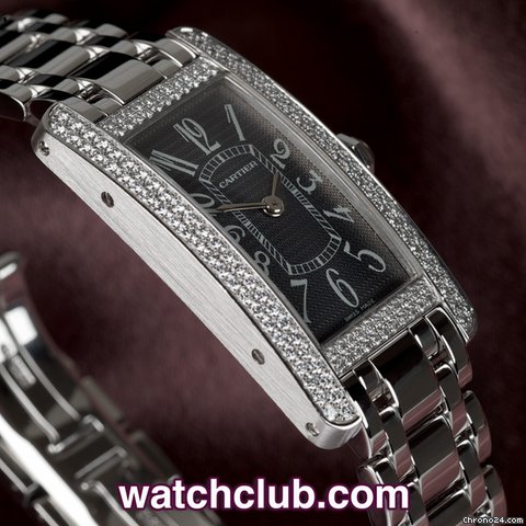 replica Cartier Tank Americaine - White Gold & Diamonds WATCHES 1 