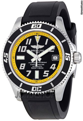 Breitling Superocean Black and Yellow Dial Mens Watch A1736402-BA32BKPT