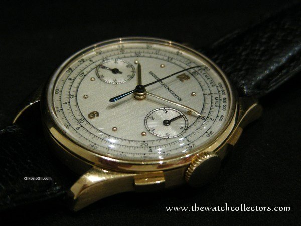 replica Vacheron Constantin Very fine & rare Yellow Gold Chronograph from the 40 's WATCHES 1 