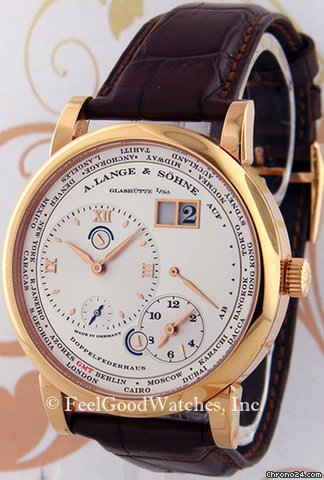 A. Lange & Sohne 116.032 Lange 1 Timezone, Red Gold