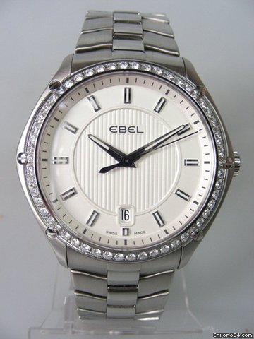 Ebel Classic Sport complet acier lunette diamants