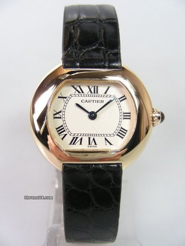 Cartier Elipse complet or jaune et crocodile boucle deployante