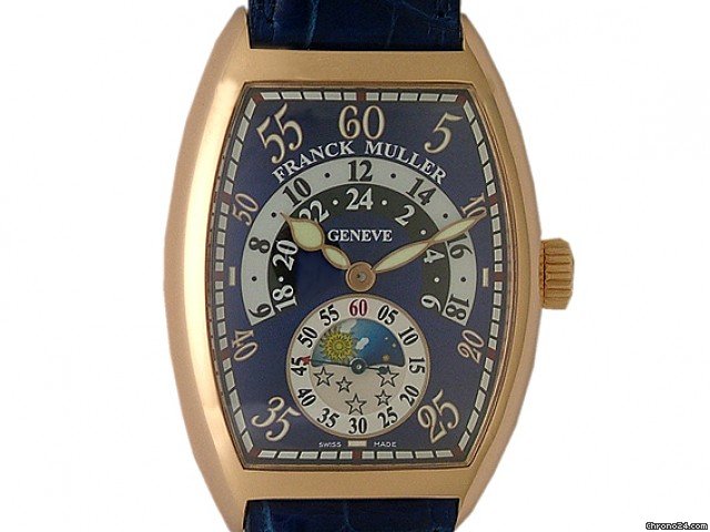 Franck Muller Cintree Curvex Double Retrograde Jour et Nuit Rosegold 50x36mm