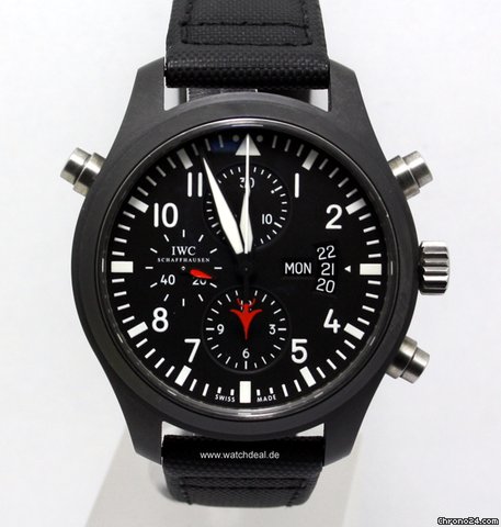 IWC Doppelchrono Top Gun wie neu mit B+P 12-2009 EU