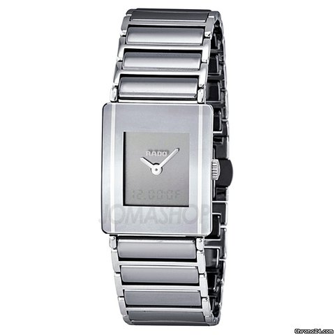 Rado Integral Platinum Toned Ceramic Midsize Watch R20664152