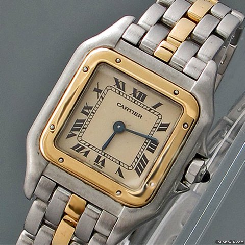 Cartier "Panthere" - Stahl/18K Gelbgold, 41,7 g