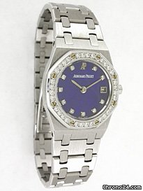Audemars Piguet Lady's 18K White Gold  Diamond Royal Oak