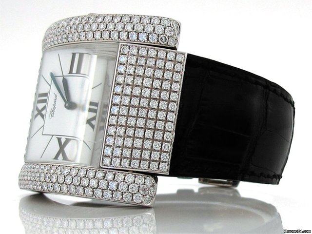 replica Chopard Damen "MONTRE LA STRADA" 750/- Weissgold Quarz WATCHES 1 