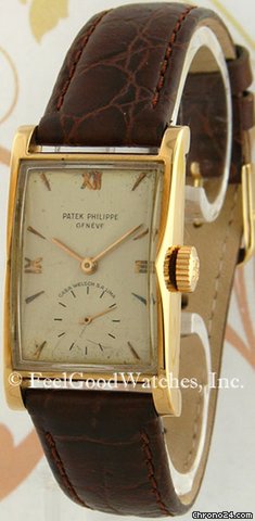 Patek Philippe 1588 Vintage Rectangle, Yellow Gold, ca. 1953