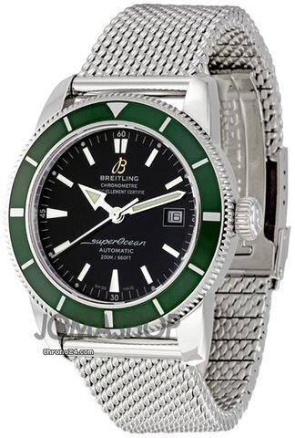 Breitling Aeromarine Superocean Heritage Green Bezel Automatic Mens Watch A1732136-BA61SS