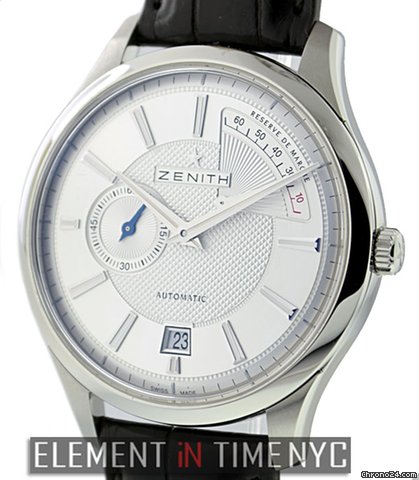 Zenith Elite Captain Power Reserve Silver NIB