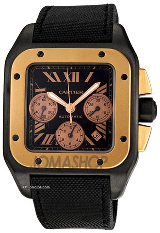 Cartier Santos 100 Carbon Extra Large Mens Watch W2020004