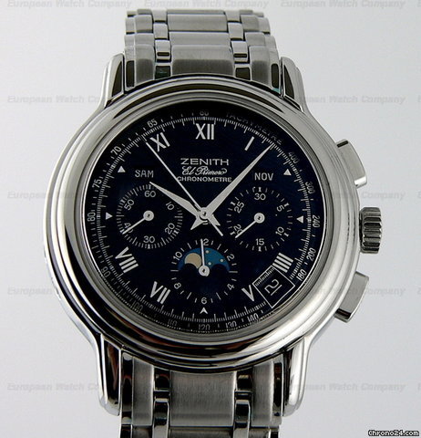 Zenith Chronomaster Moon Black  SS/SS  German Calendar