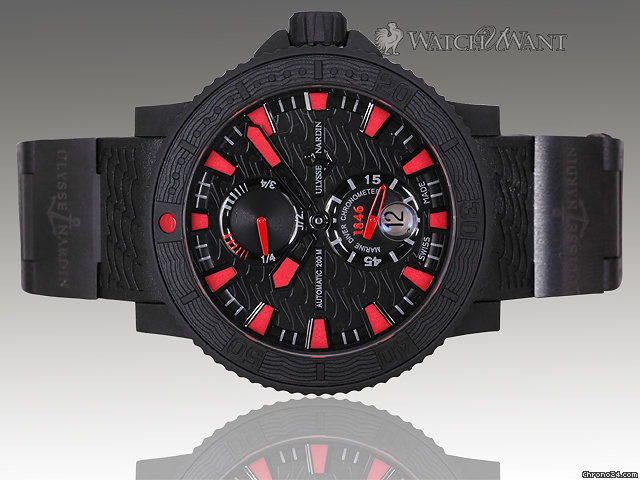 Ulysse Nardin Maxi Marine Diver 200m "BLACK SEA" LIMITED EDITION - 46mm Rubber Coated Stainless Steel Case - Brand New in Box