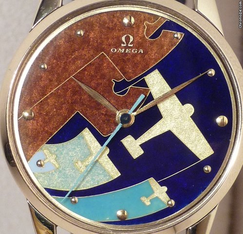 Omega CON RARO QUADRANTE SMALTO POLICROMO