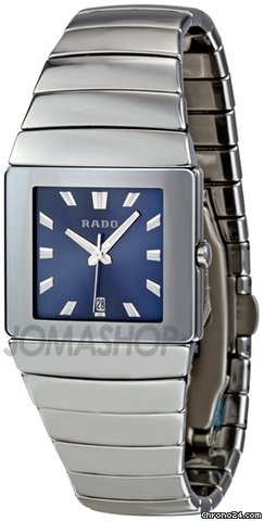 Rado Sintra Blue Dial Platium Tone Ceramic Unisex Watch R13332212