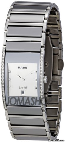 Rado Integral Silver Dial Diamond Platium Tone Ceramic Mens Watch R20732712