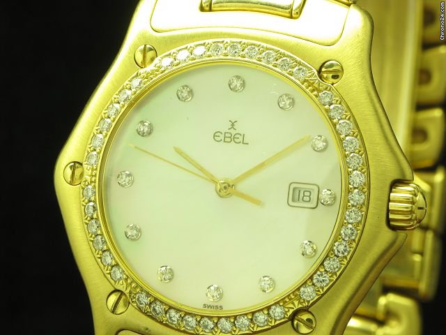 replica Ebel 1911 Date 18kt Gold Herrenuhr Mit Brillant L��nette WATCHES 1 