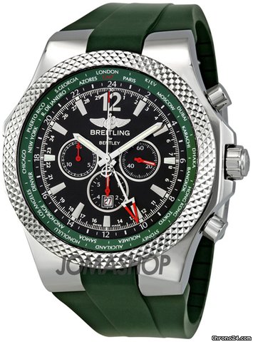 Breitling Bentley GMT Green Dial Chronograph Mens Watch A47362S4-B919GRRD