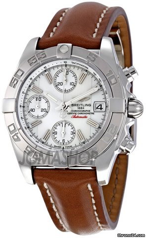 Breitling Galactic Chronograph Automatic White Dial Mens Watch A13358L2-A683BRLD