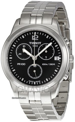 Tissot PR100 Chronograph Black Dial Mens Watch T0494171105700
