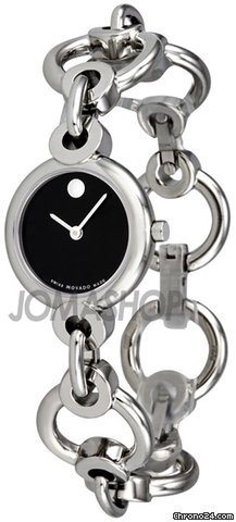Movado Circlo Black Dial Stainless Steel Ladies Watch 606487