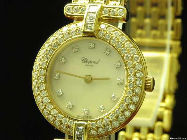 replica Chopard 18kt Gold Damenuhr Mit Brillant L��nette WATCHES 1 