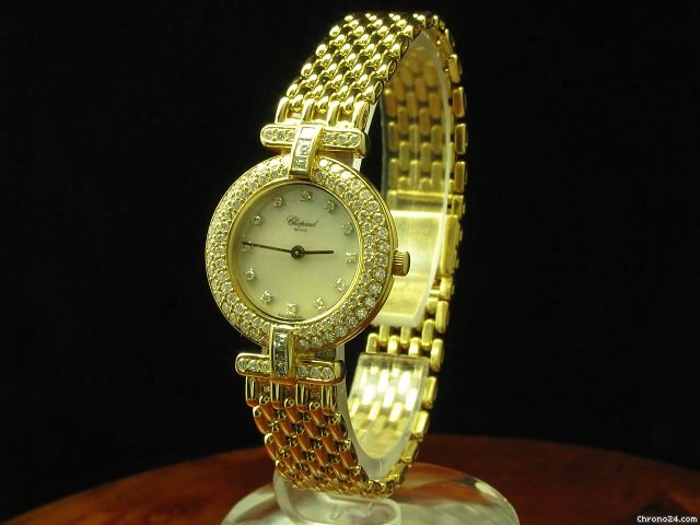Chopard 18kt Gold Damenuhr Mit Brillant L��nette