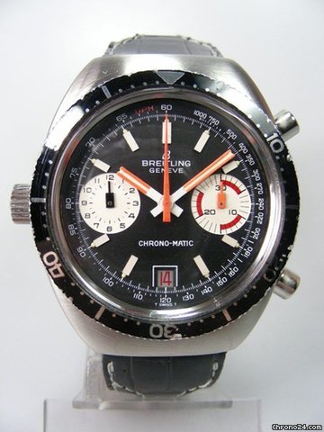 Breitling Chrono-Matic ref 2112 vintage deux compteurs blancs