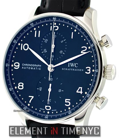 IWC Portuguese Chronograph Black Dial 3714 Like New