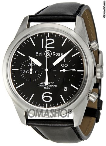 Bell & Ross Original Black Dial Chronograph Automatic 41 MM Mens Watch BR-126-ORIGINAL-BLACK