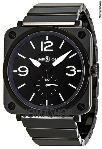 Bell & Ross Black Dial Black Ceramic Unisex Watch BRS-BL-CER