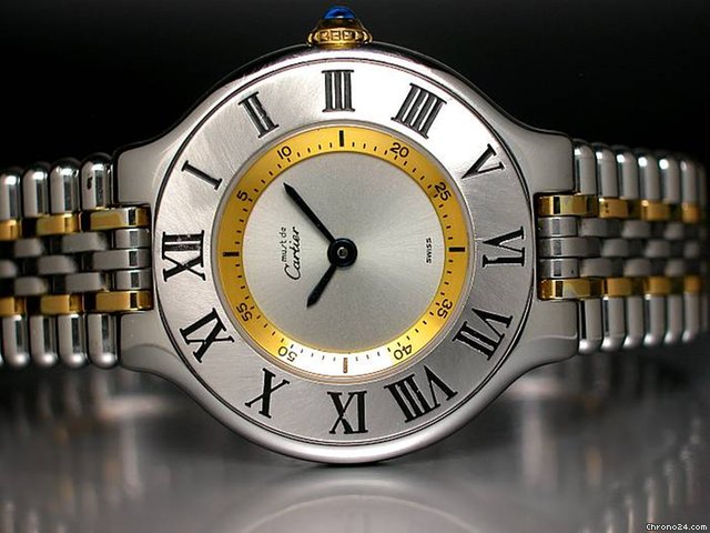 Cartier "must de Cartier 21" Edelstahl/Gelbgold