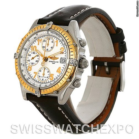 Breitling Windrider Chronomat Steel And 18k Yellow Gold Watch
