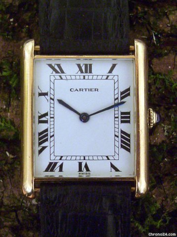 Cartier "Jumbo" Tank mit CARTIER Faltschlie e in 18kt. Gold