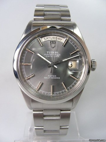 Tudor Date-Day cadran ardoise complet acier