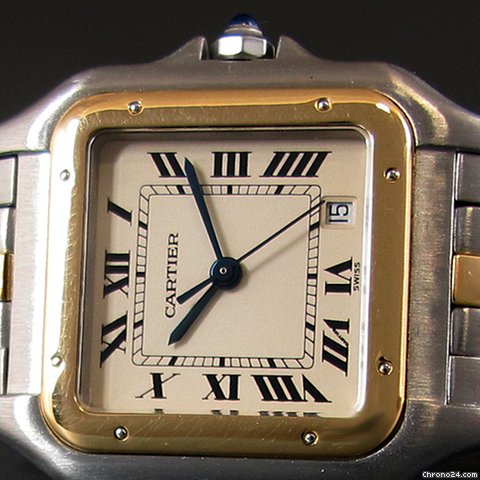 Cartier "Panthere", 1 Streifen, Stahl/18K Gelbgold
