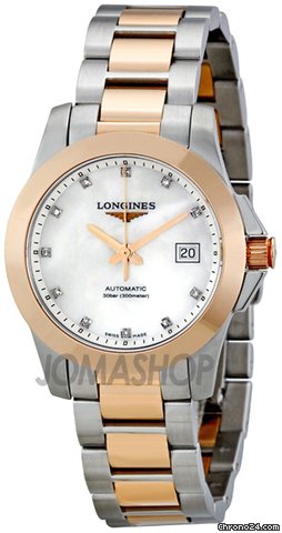Longines Conquest Mother of Pearl Ladies Watch L32765877