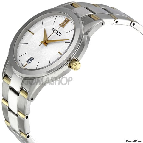 Seiko Silver Dial Two Tone Mens Watch SGEF45 WATCHES 2
