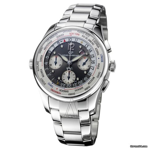 Girard Perregaux Men's Worldtimer WW.TC Financial Chronograph Watch