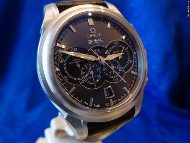 Omega DeVille 4 Counters Chrono Co-Axial Falt. Box+Pap. NP 6800,-